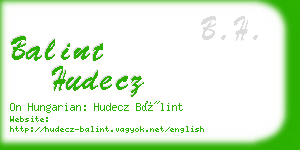 balint hudecz business card